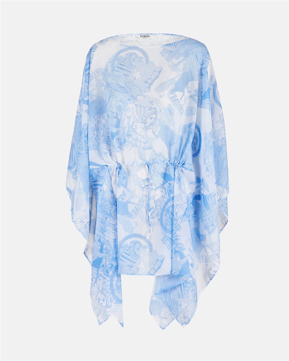 Caftan with allover Roma print - Iceberg - Official Website