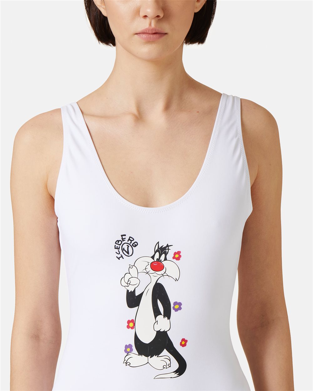 One-piece swimsuit with cartoon graphics - Iceberg - Official Website