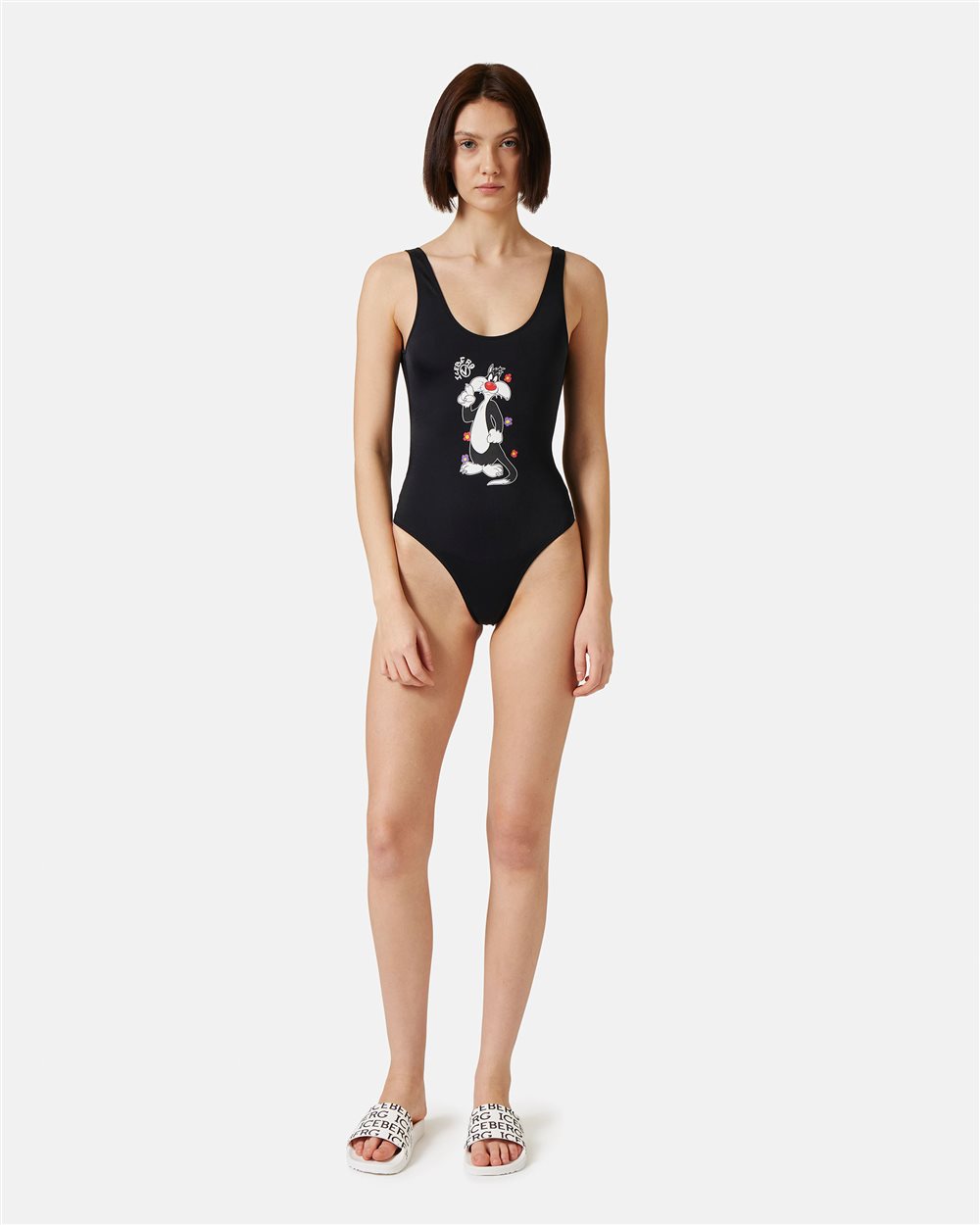 One-piece swimsuit with cartoon graphics - Iceberg - Official Website