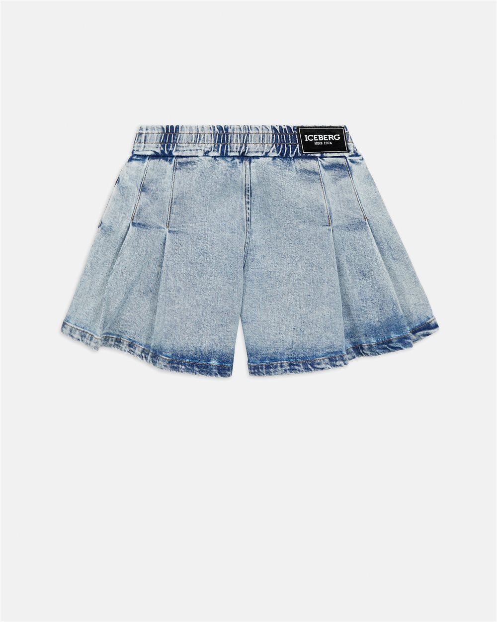 Shorts a pieghe in denim - Iceberg - Official Website