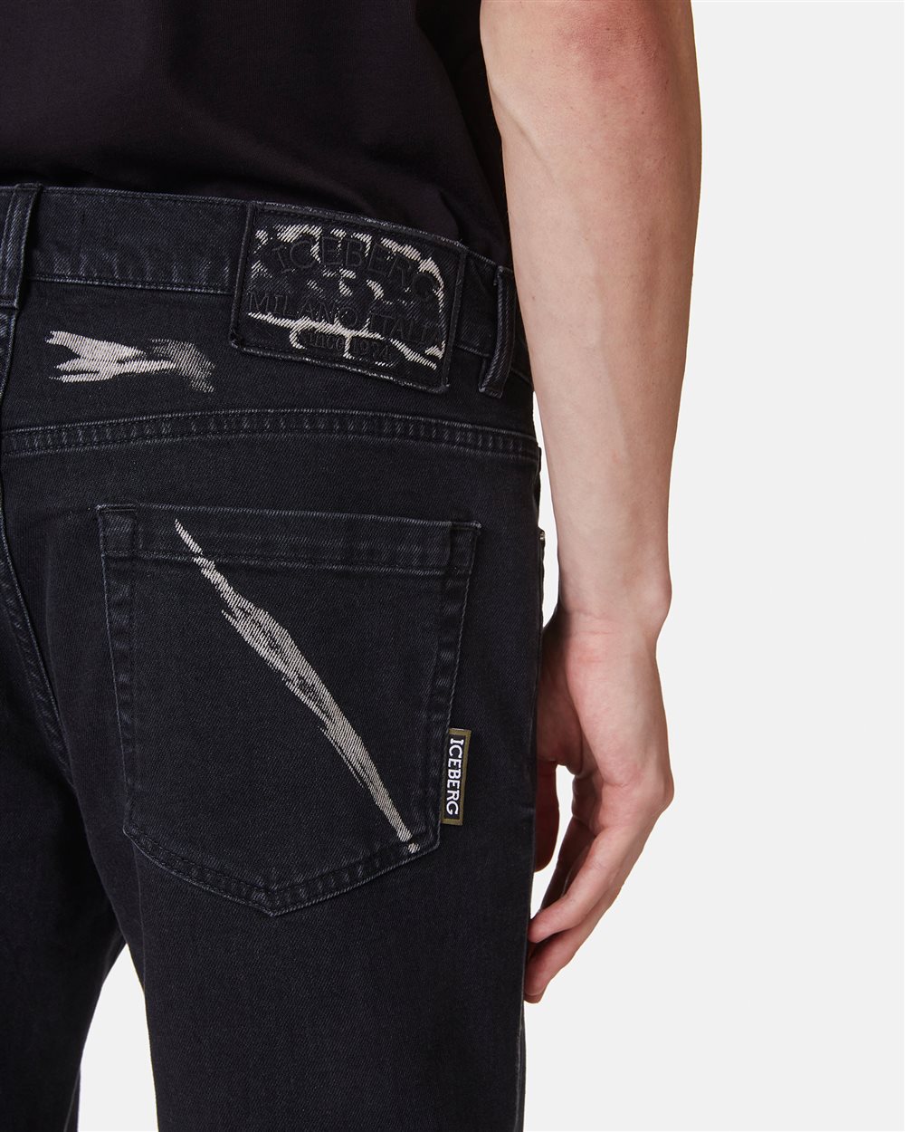 Jeans 5 tasche con logo - Iceberg - Official Website