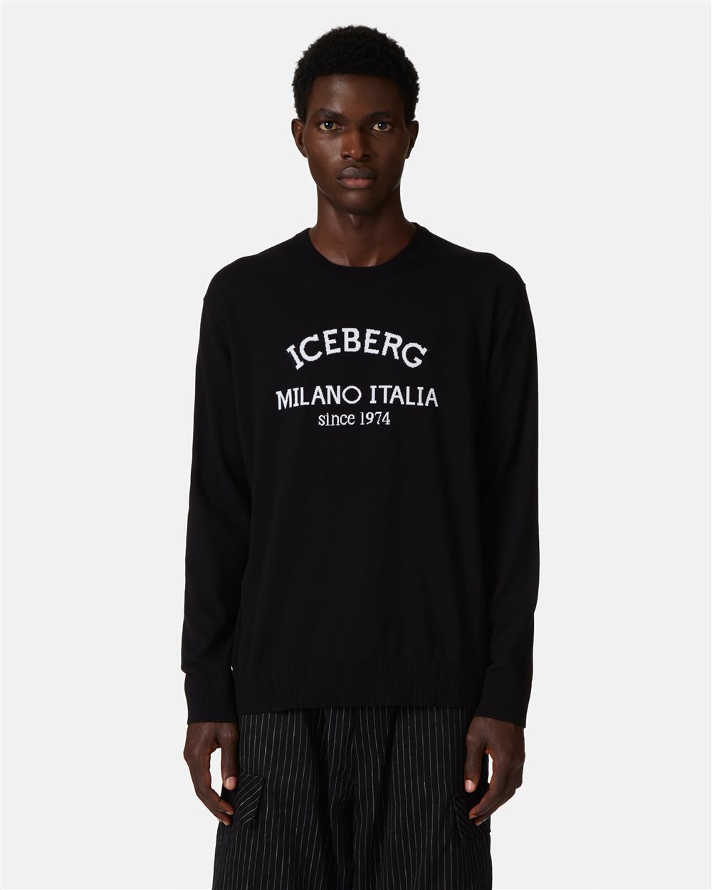 Crewneck sweater with logo - Iceberg - Official Website