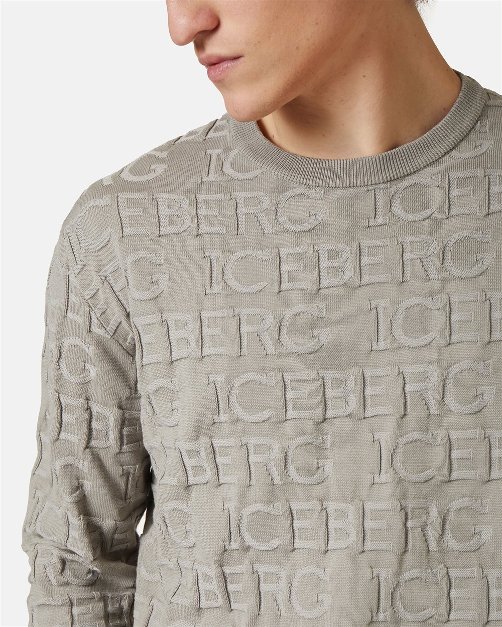 Sweater with allover logo - Iceberg - Official Website