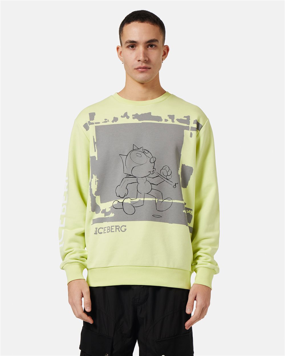 Sweatshirt with cartoon graphics and logo - Iceberg - Official Website