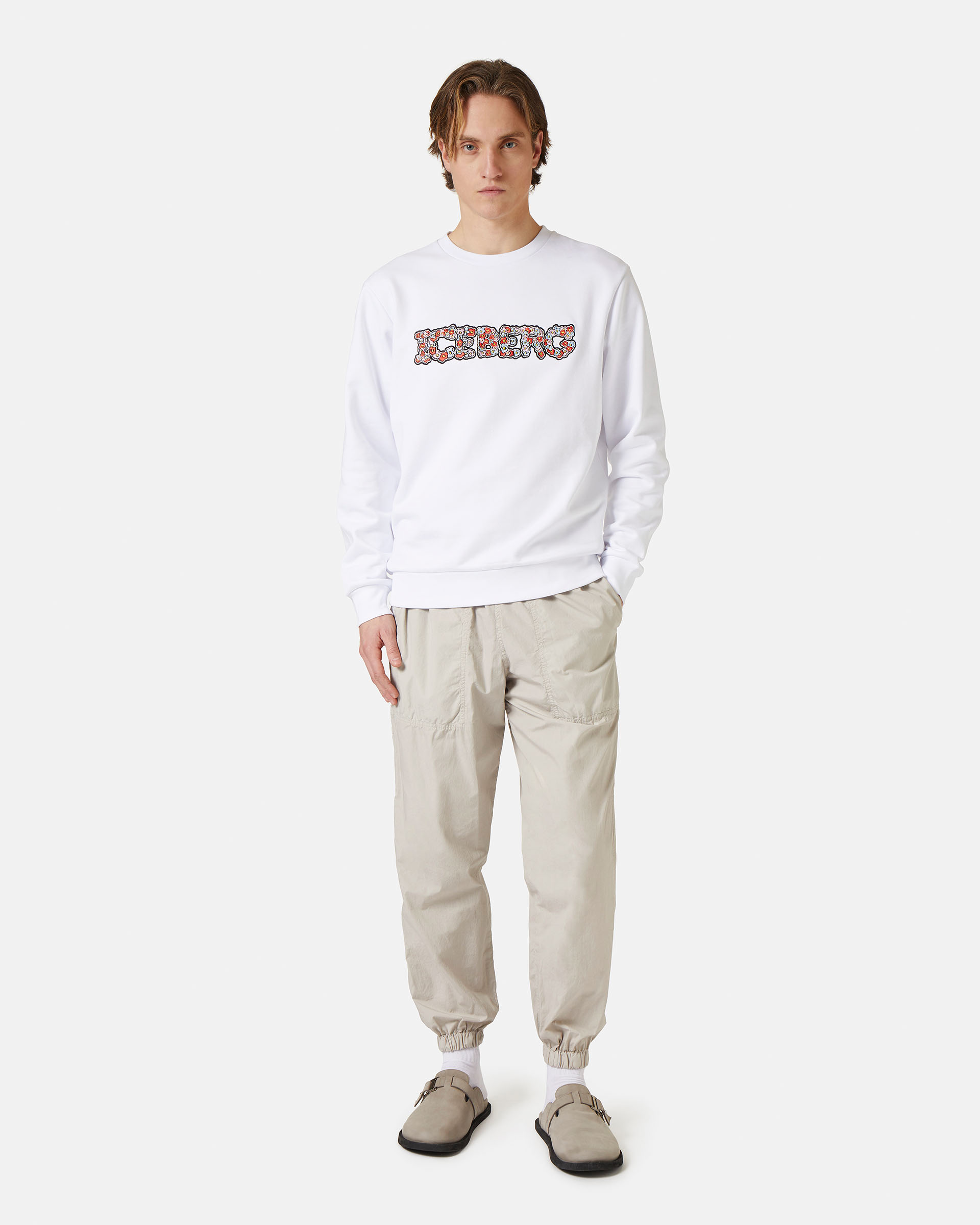 Sweatshirt with floral logo - Iceberg - Official Website