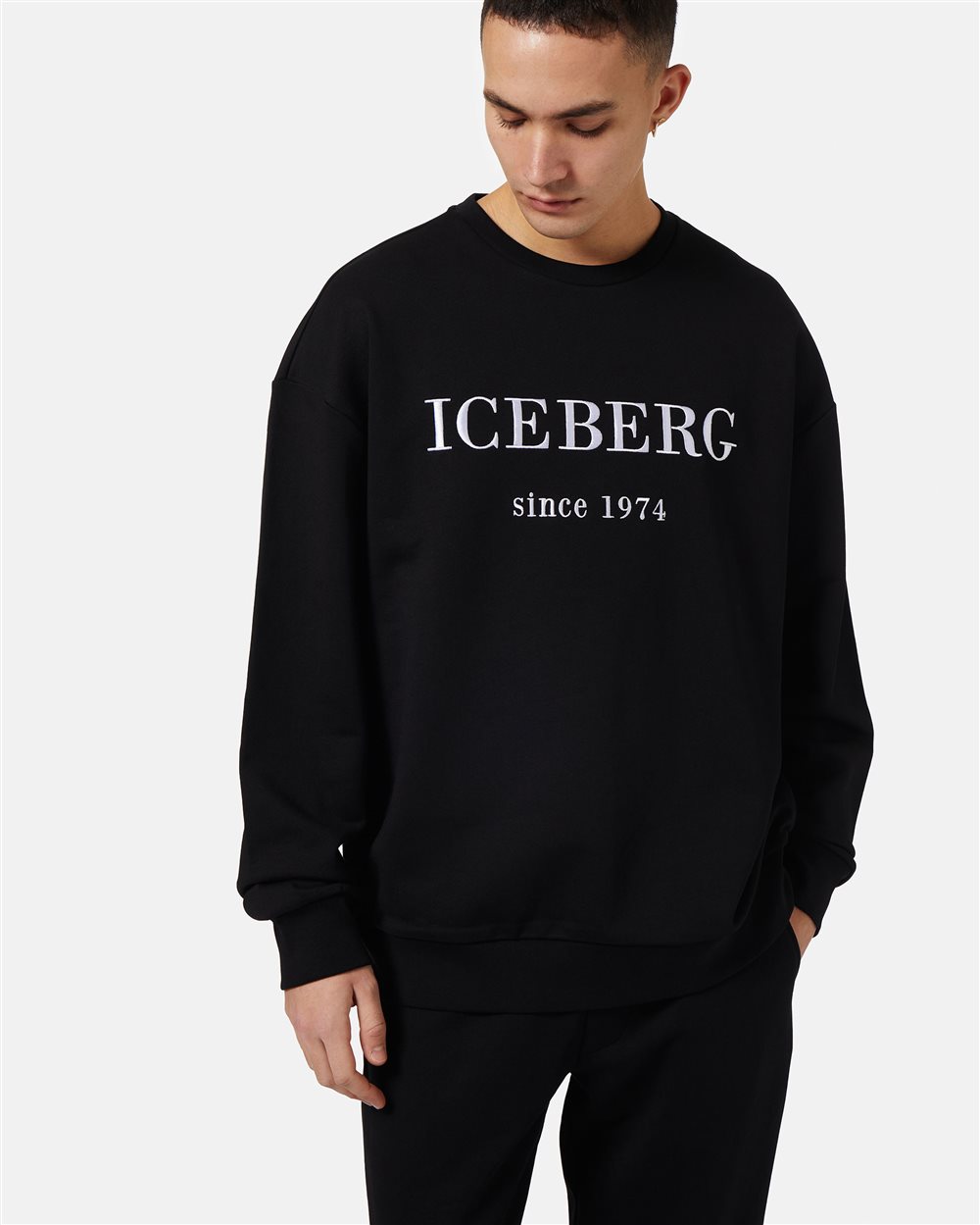 Felpa girocollo con logo - Iceberg - Official Website