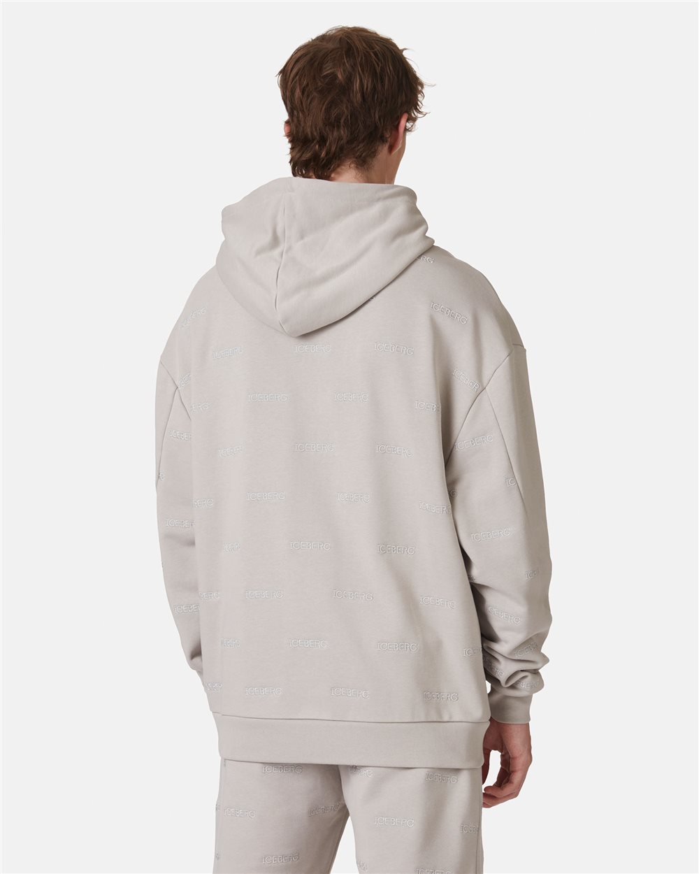 Sweatshirt with hood and allover logo - Iceberg - Official Website