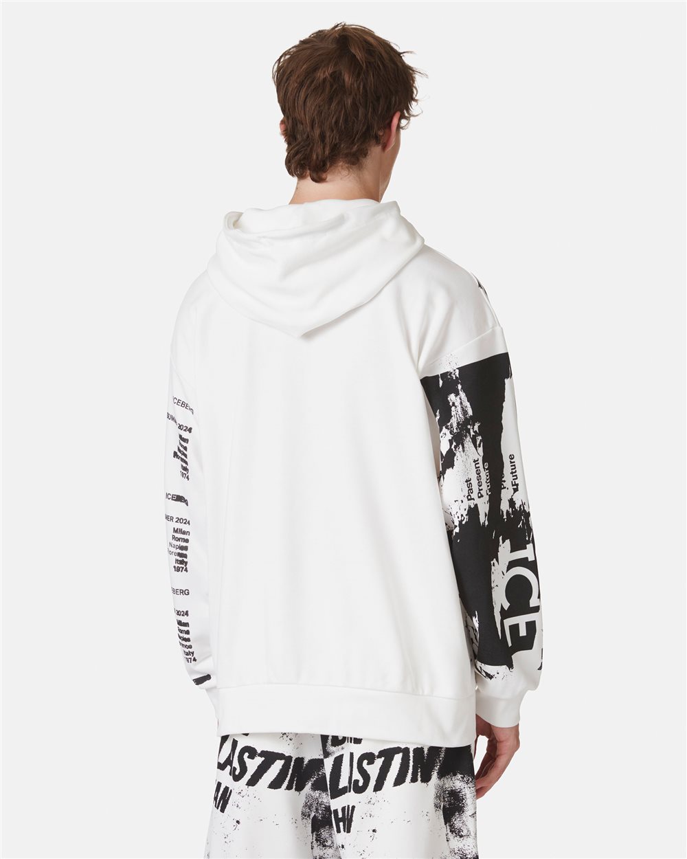 Sweatshirt with hood and prints - Iceberg - Official Website