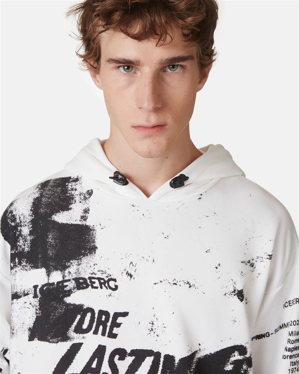 Sweatshirt with hood and prints - Iceberg - Official Website