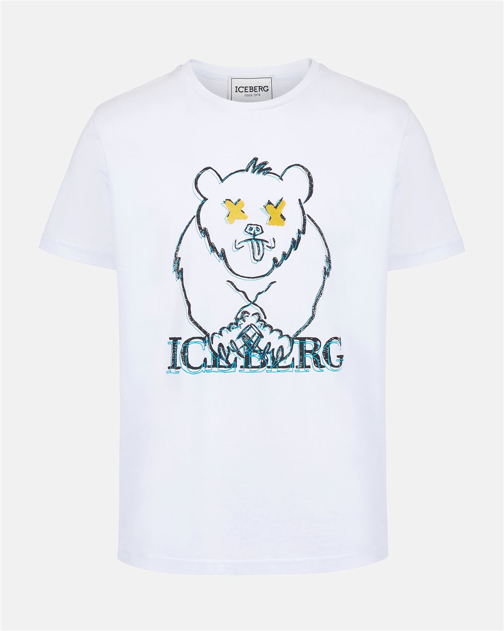 T-shirt with cartoon graphics and logo - Iceberg - Official Website