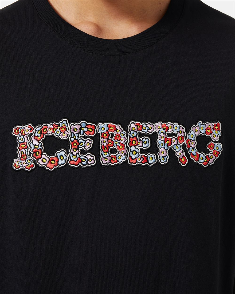 T-shirt with floral logo - Iceberg - Official Website