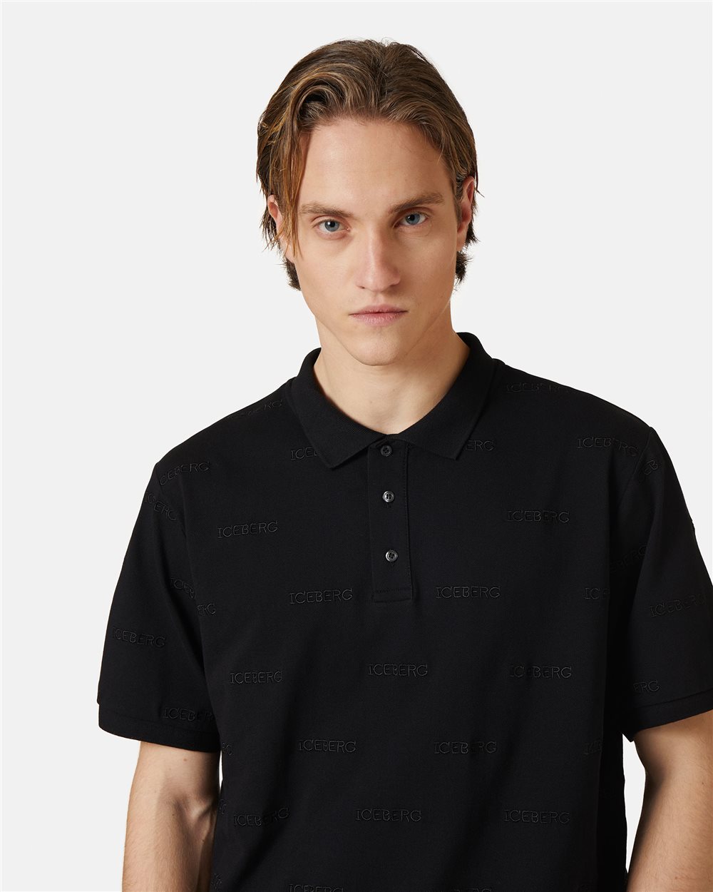 Polo shirt with allover logo | Iceberg