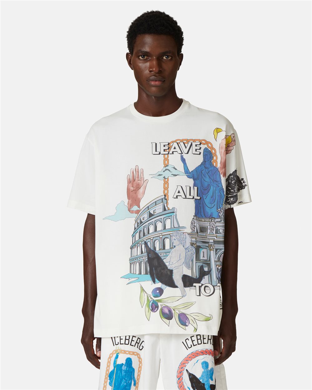 T-shirt with Rome print - Iceberg - Official Website