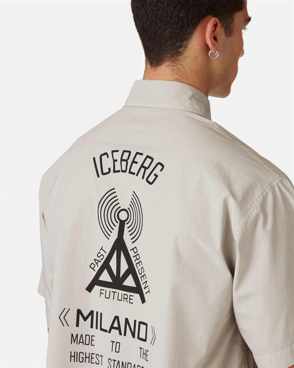 Camicia con stampa e logo - Iceberg - Official Website