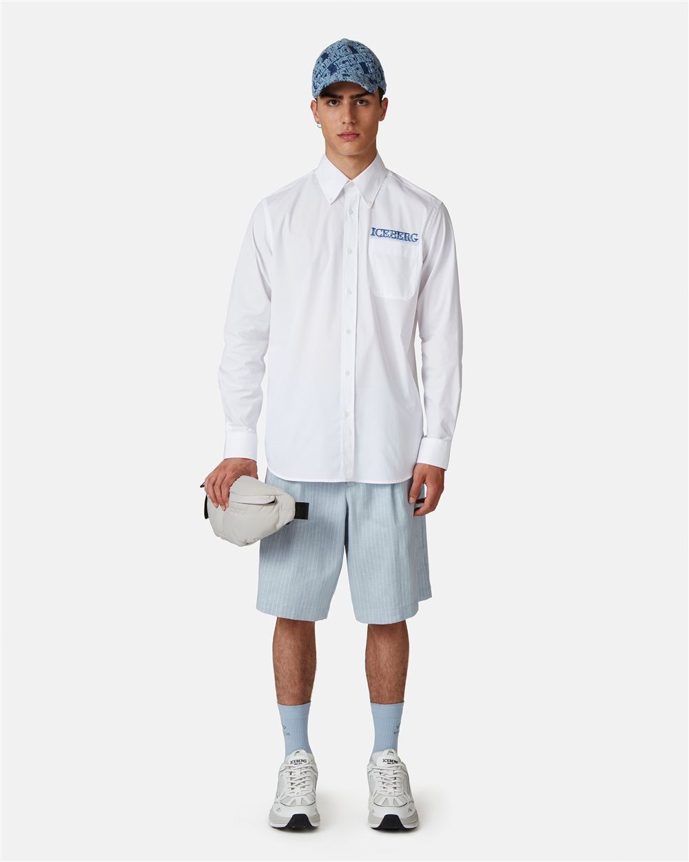 Camicia bianca con logo - Iceberg - Official Website