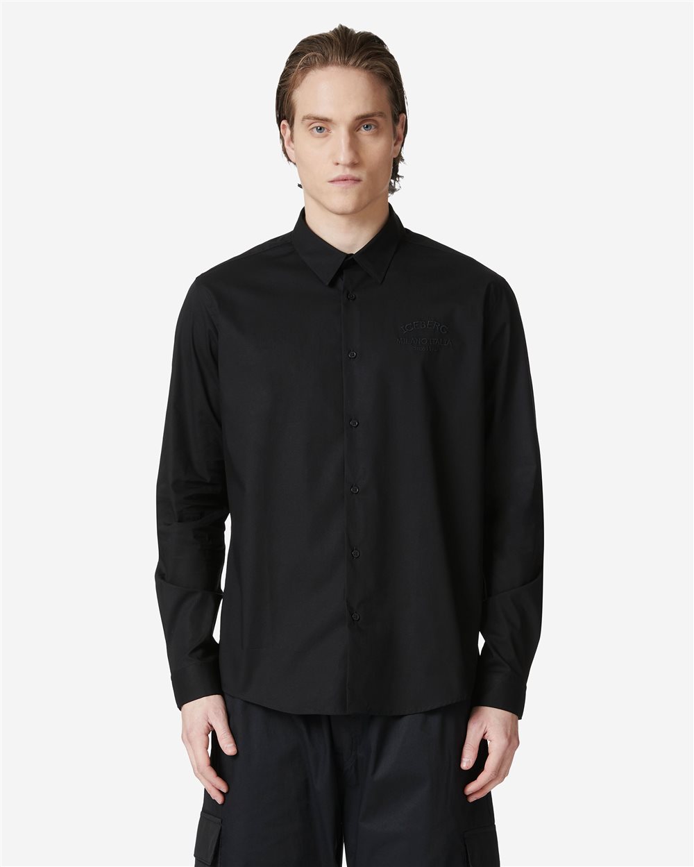 Black shirt with logo - Iceberg - Official Website