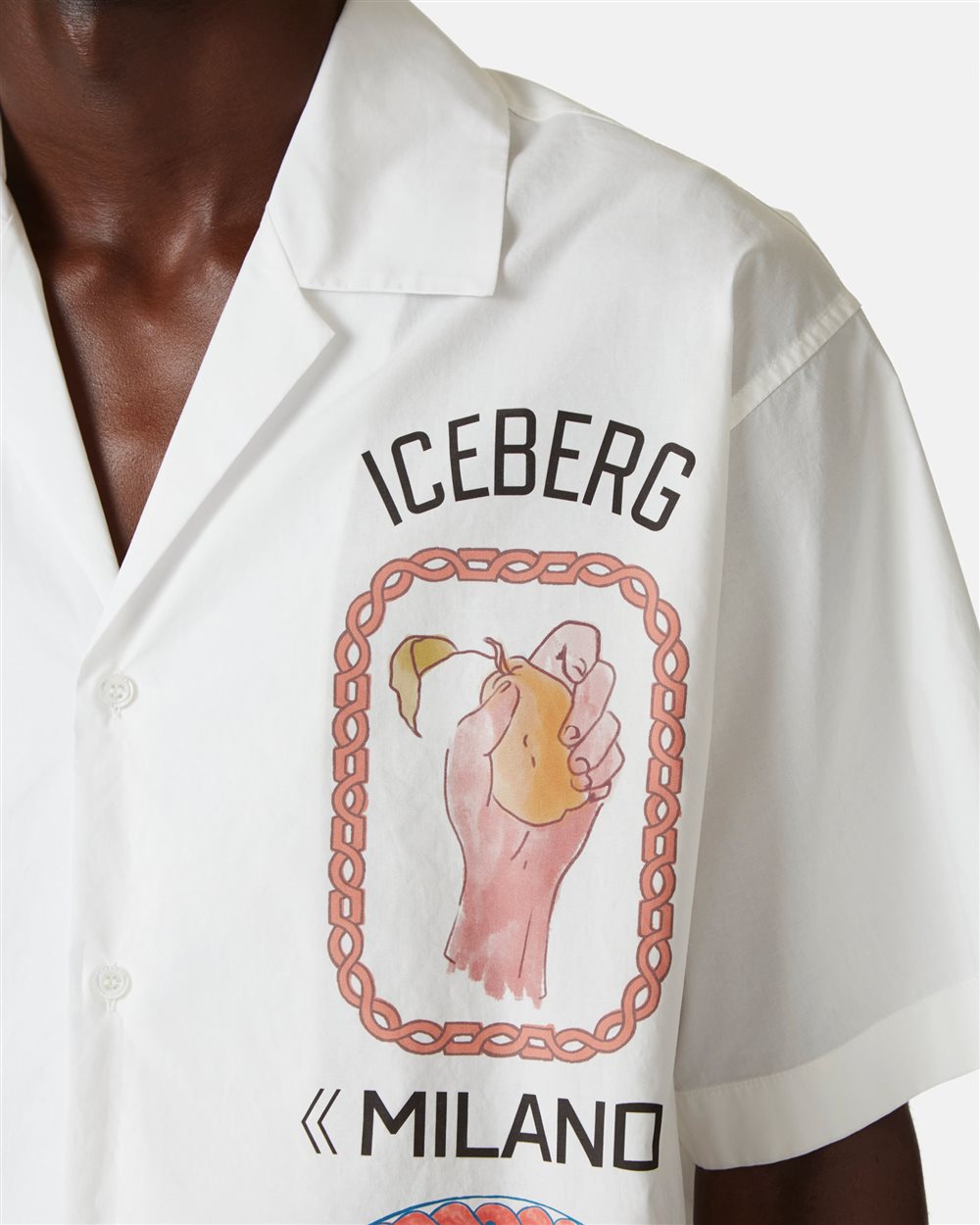 Shirt with logo and Rome prints - Iceberg - Official Website