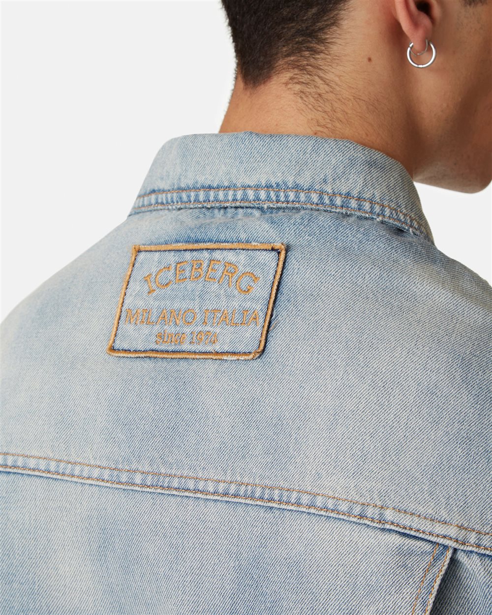 Denim jacket with logo - Iceberg - Official Website