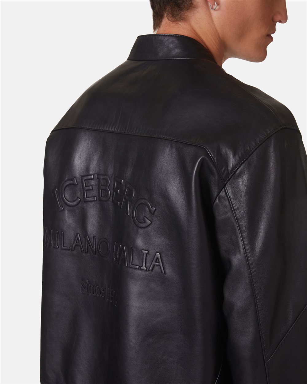 Biker jacket with logo - Iceberg - Official Website
