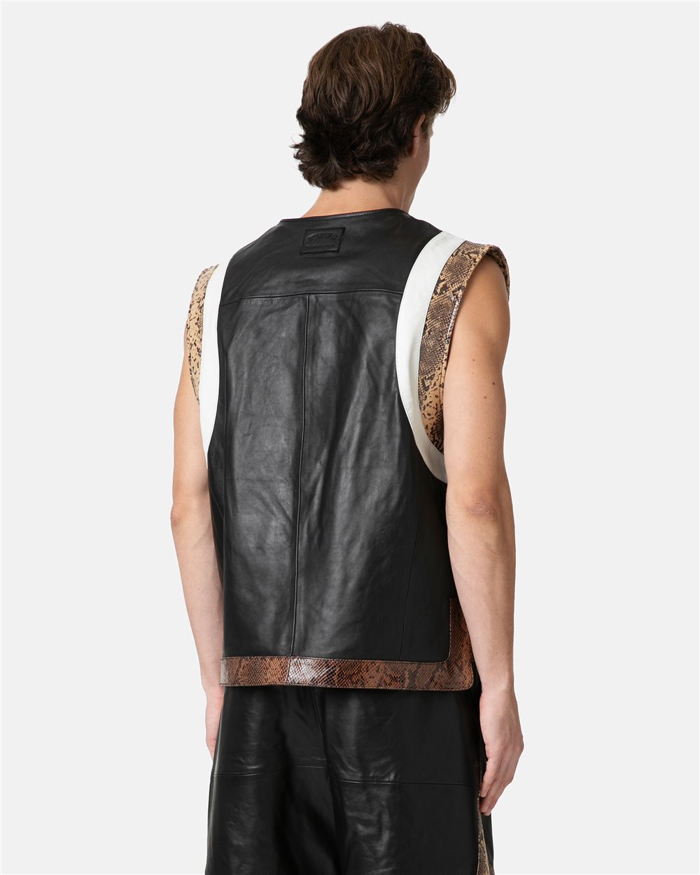 Eco-leather vest with logo - Iceberg - Official Website