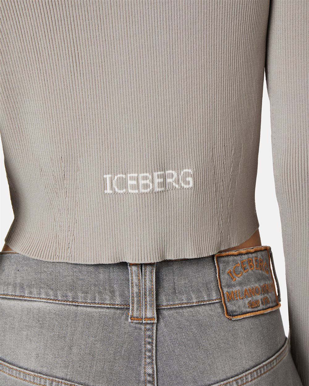 Cardigan a coste con logo - Iceberg - Official Website