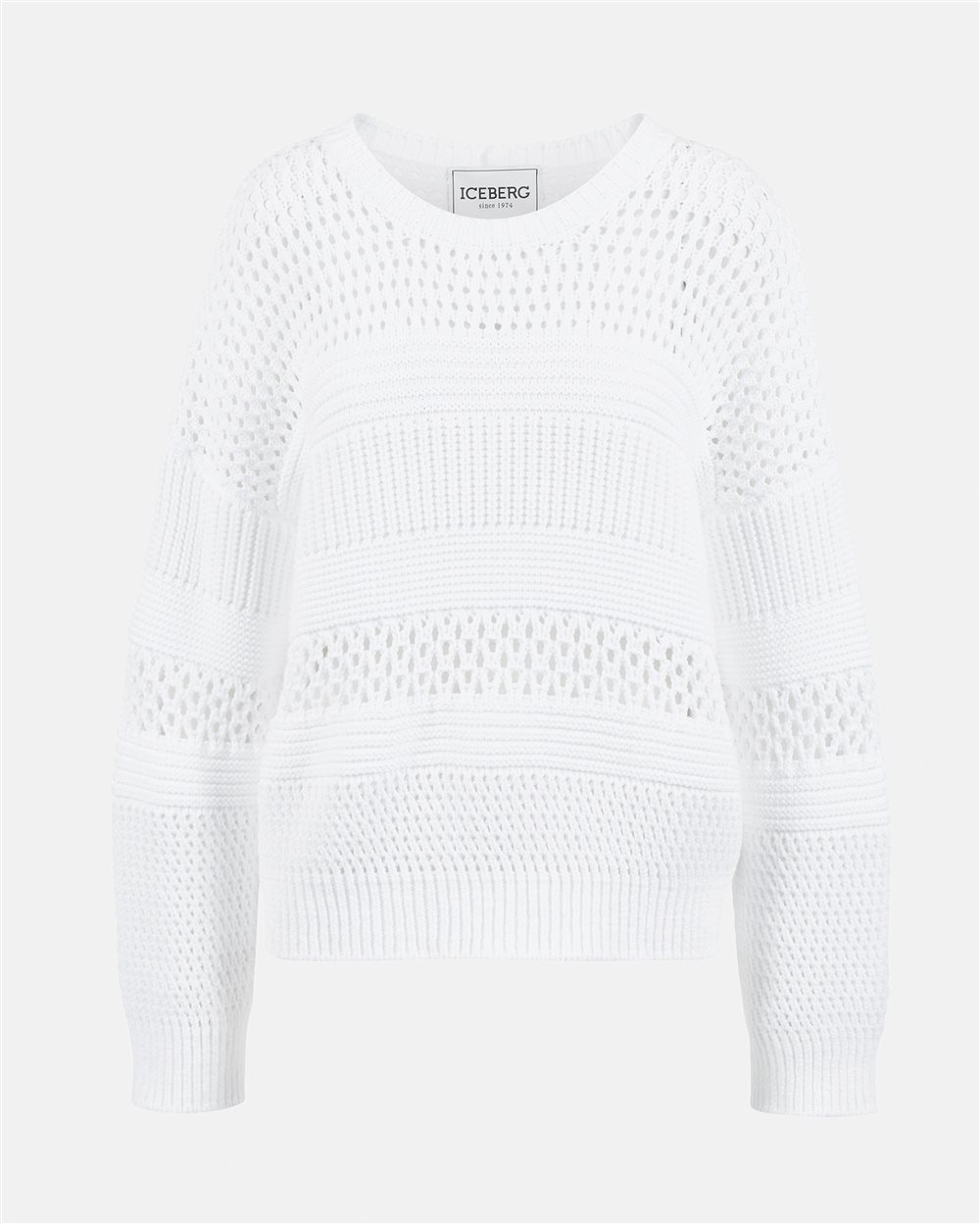 Cotton sweater with logo - Iceberg - Official Website