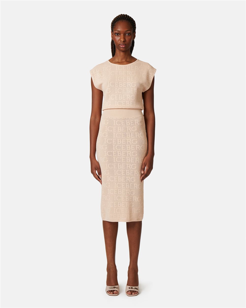 Knitted dress with logo - Iceberg - Official Website