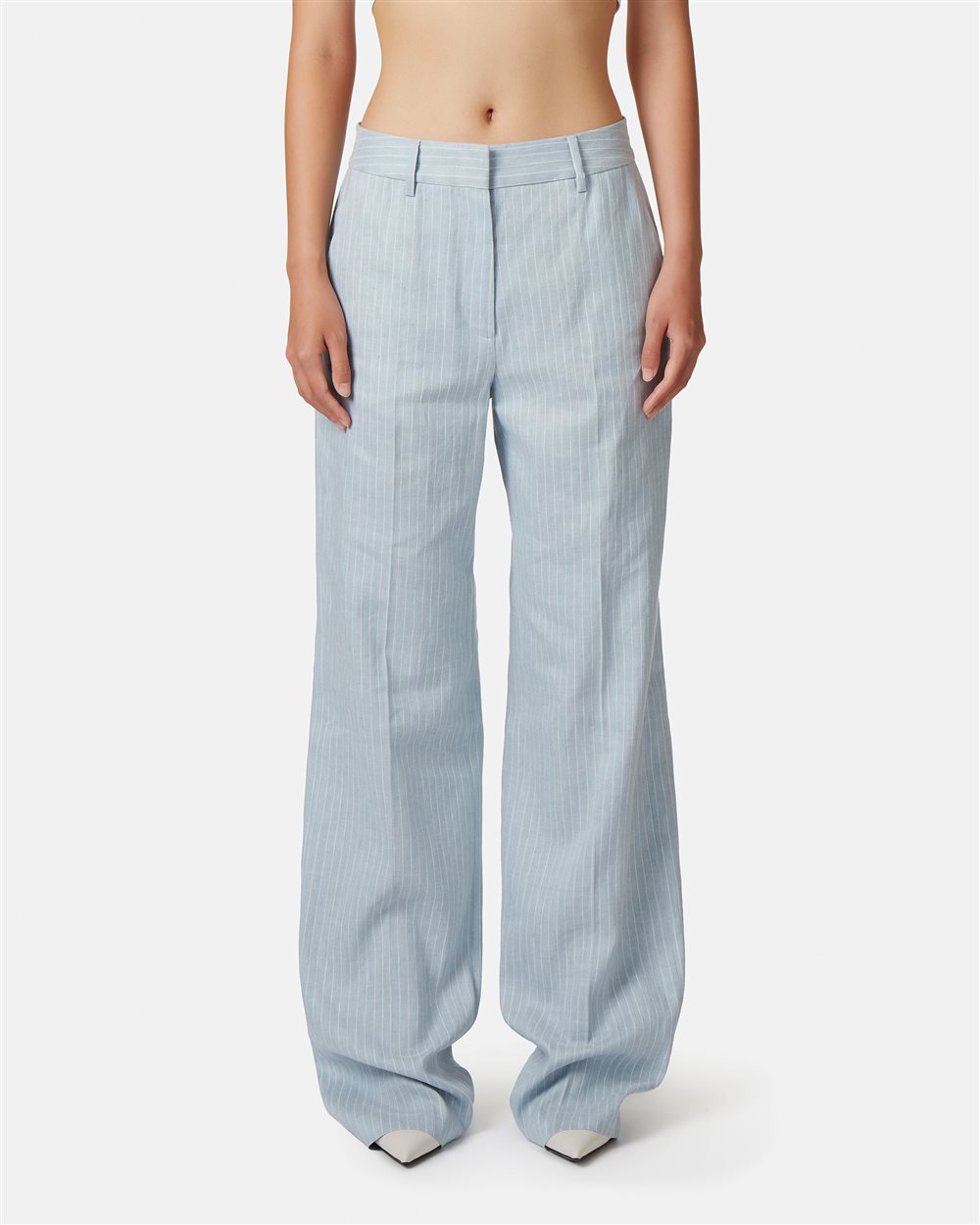 Pinstriped trousers with logo - Iceberg - Official Website