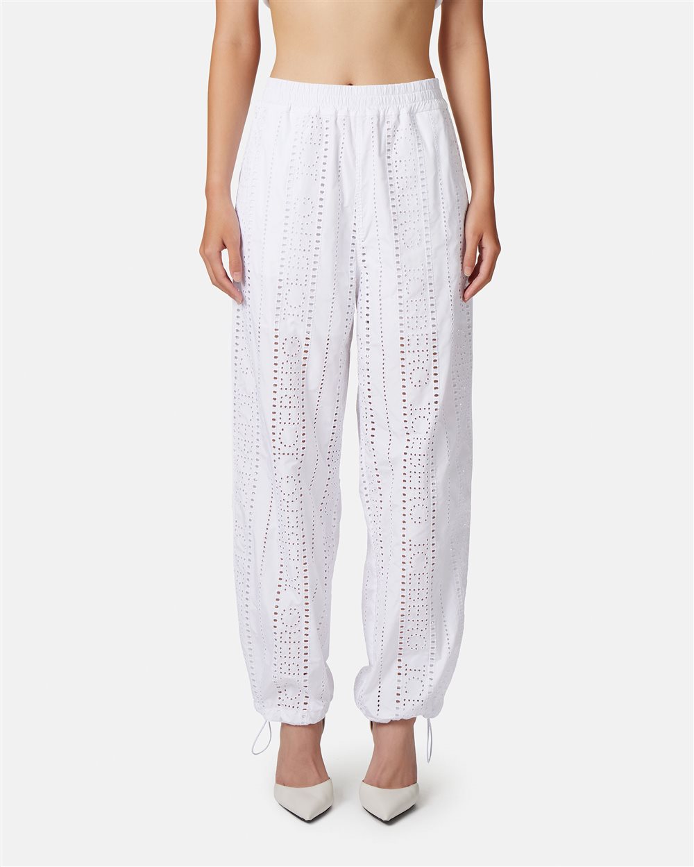 Lace trousers with logo - Iceberg - Official Website