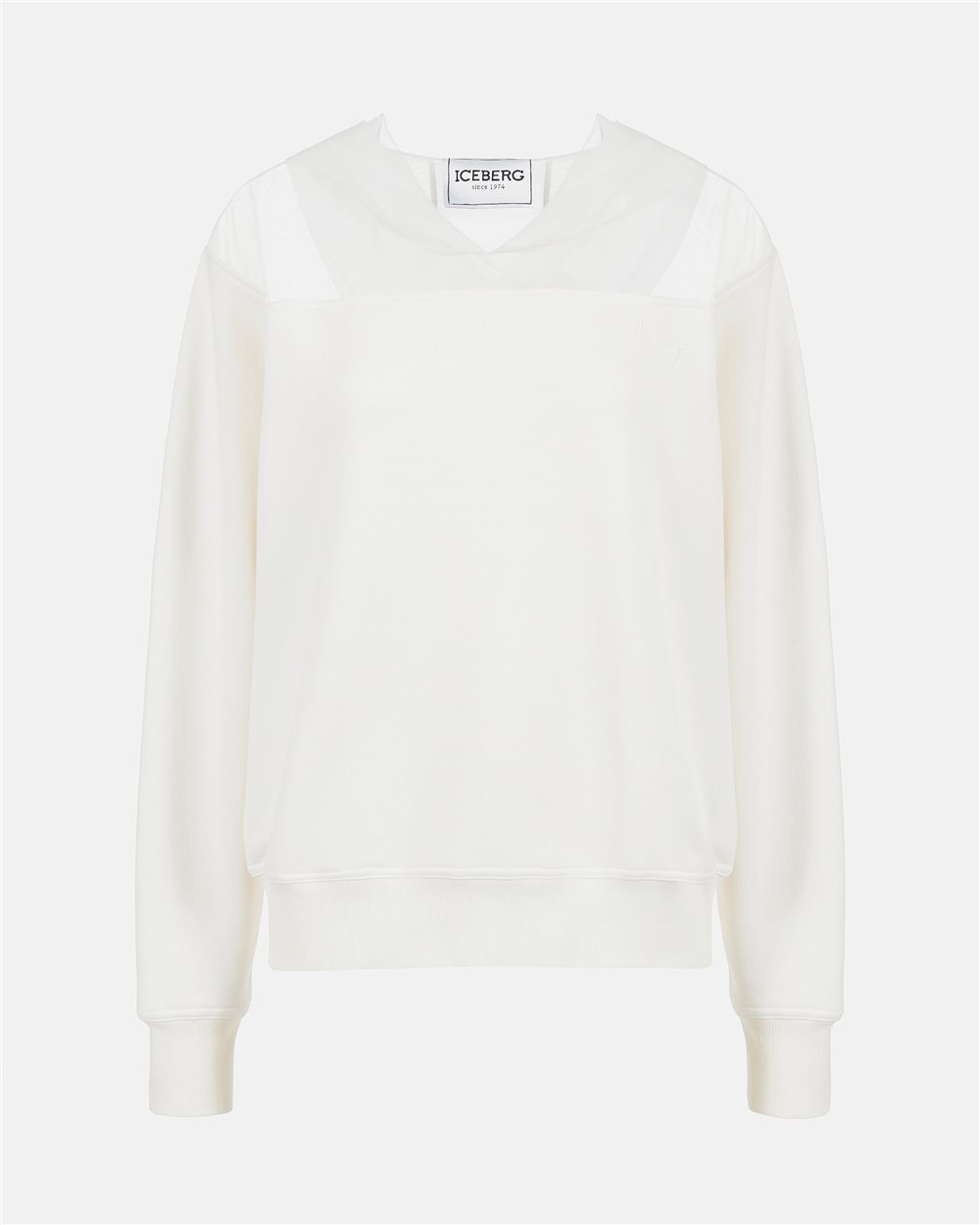 Sweatshirt with logo and organza details - Iceberg - Official Website