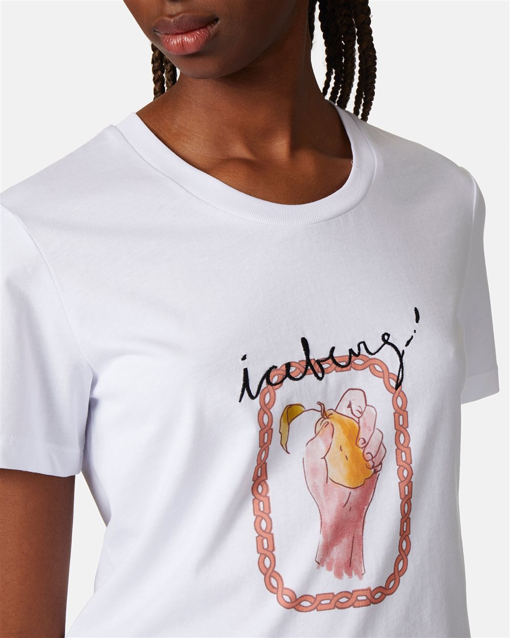 T-shirt with Forbidden Fruit print - Iceberg - Official Website