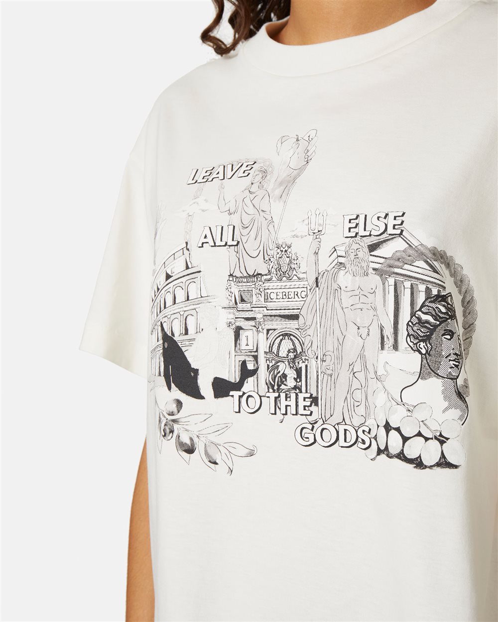 T-shirt con stampa Roma e logo - Iceberg - Official Website