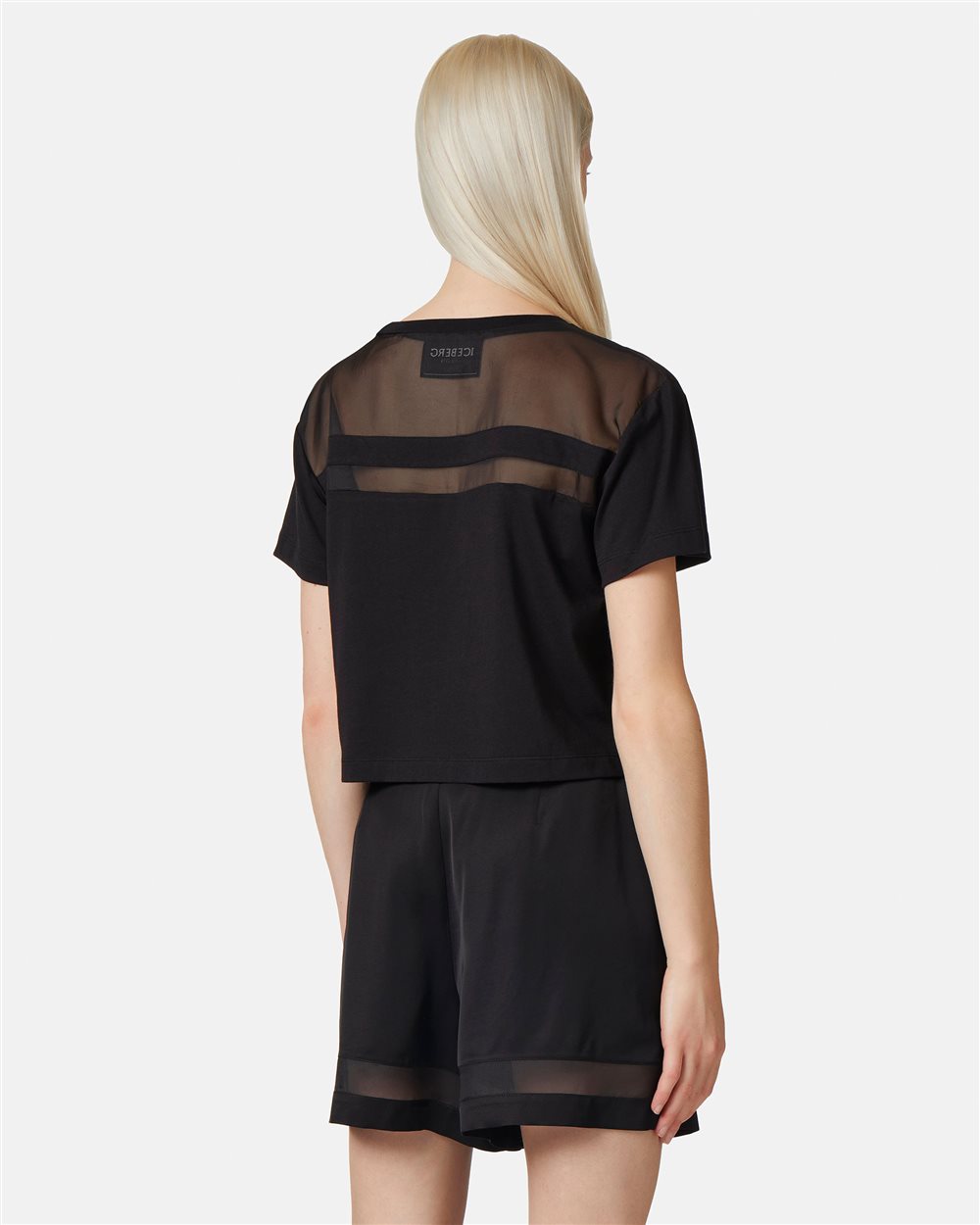 Cotton and organza T-shirt - Iceberg - Official Website