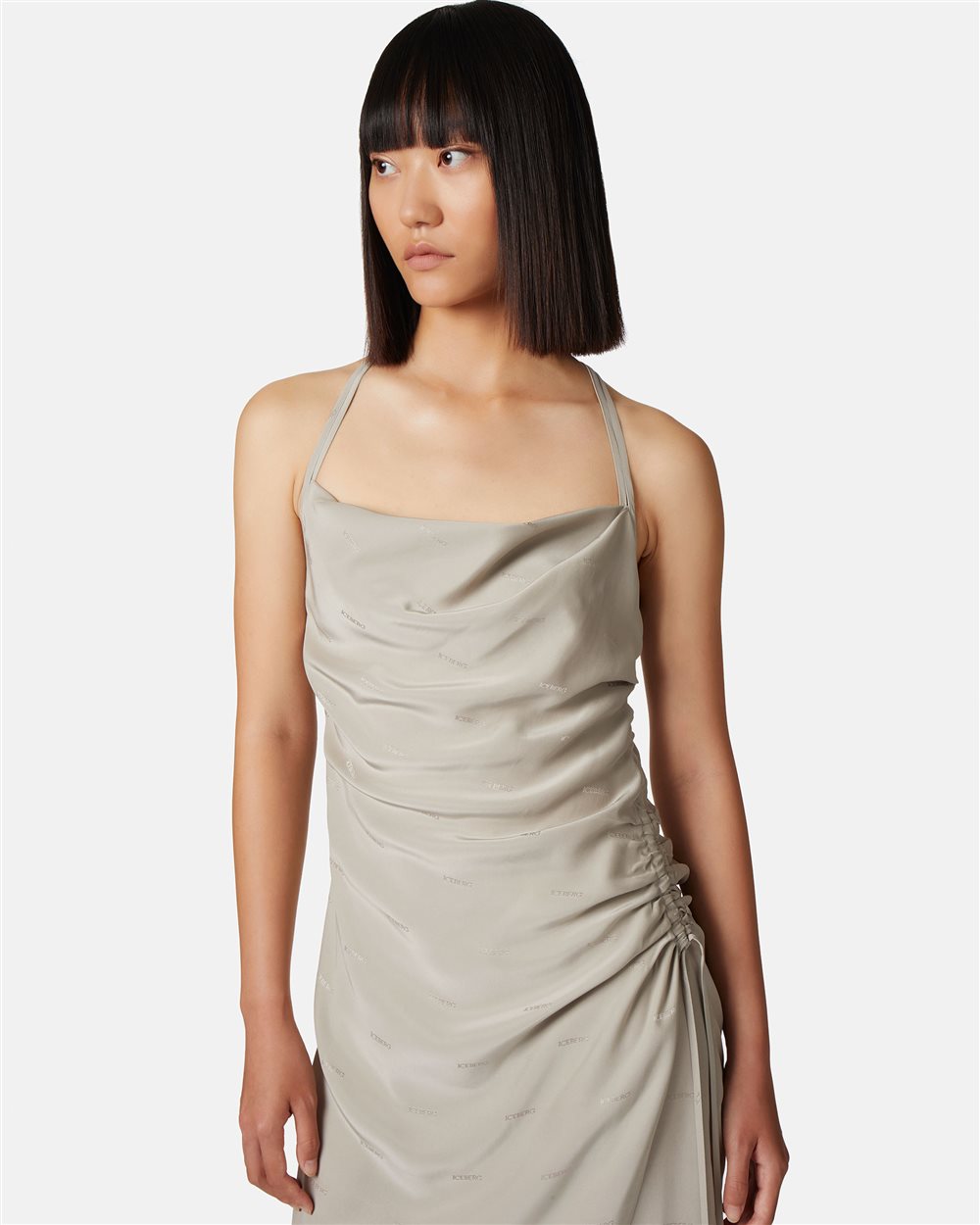 Sheath dress with allover logo - Iceberg - Official Website
