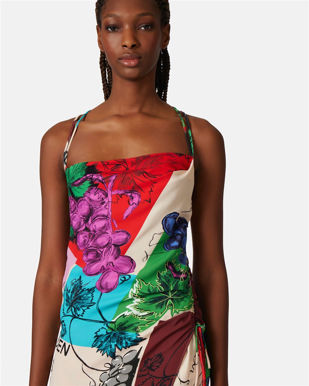 Dress with Forbidden Fruit print and logo - Iceberg - Official Website