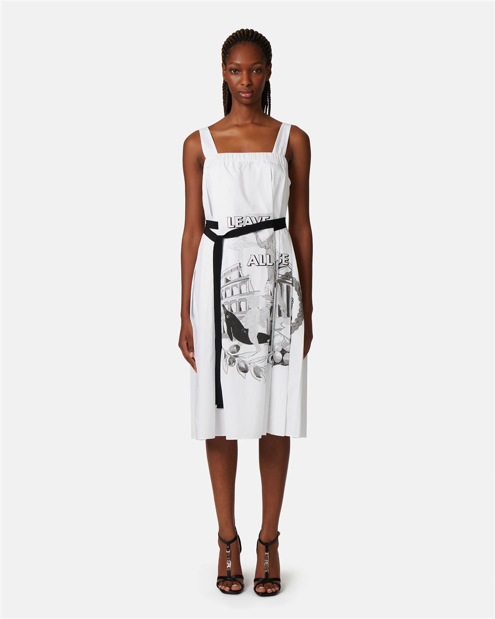 Pleated dress with Roma print - Iceberg - Official Website