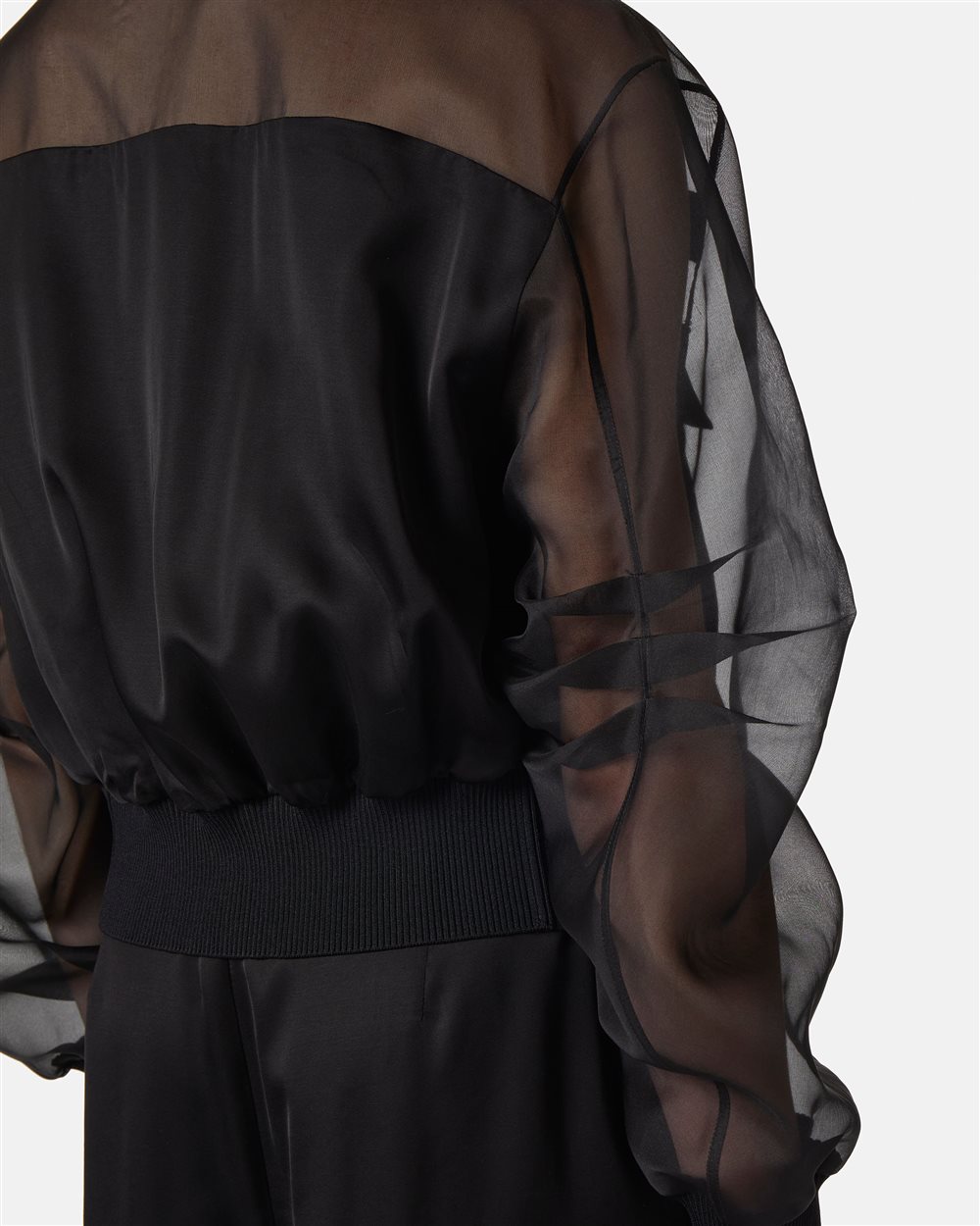 Bomber jacket in satin and organza - Iceberg - Official Website