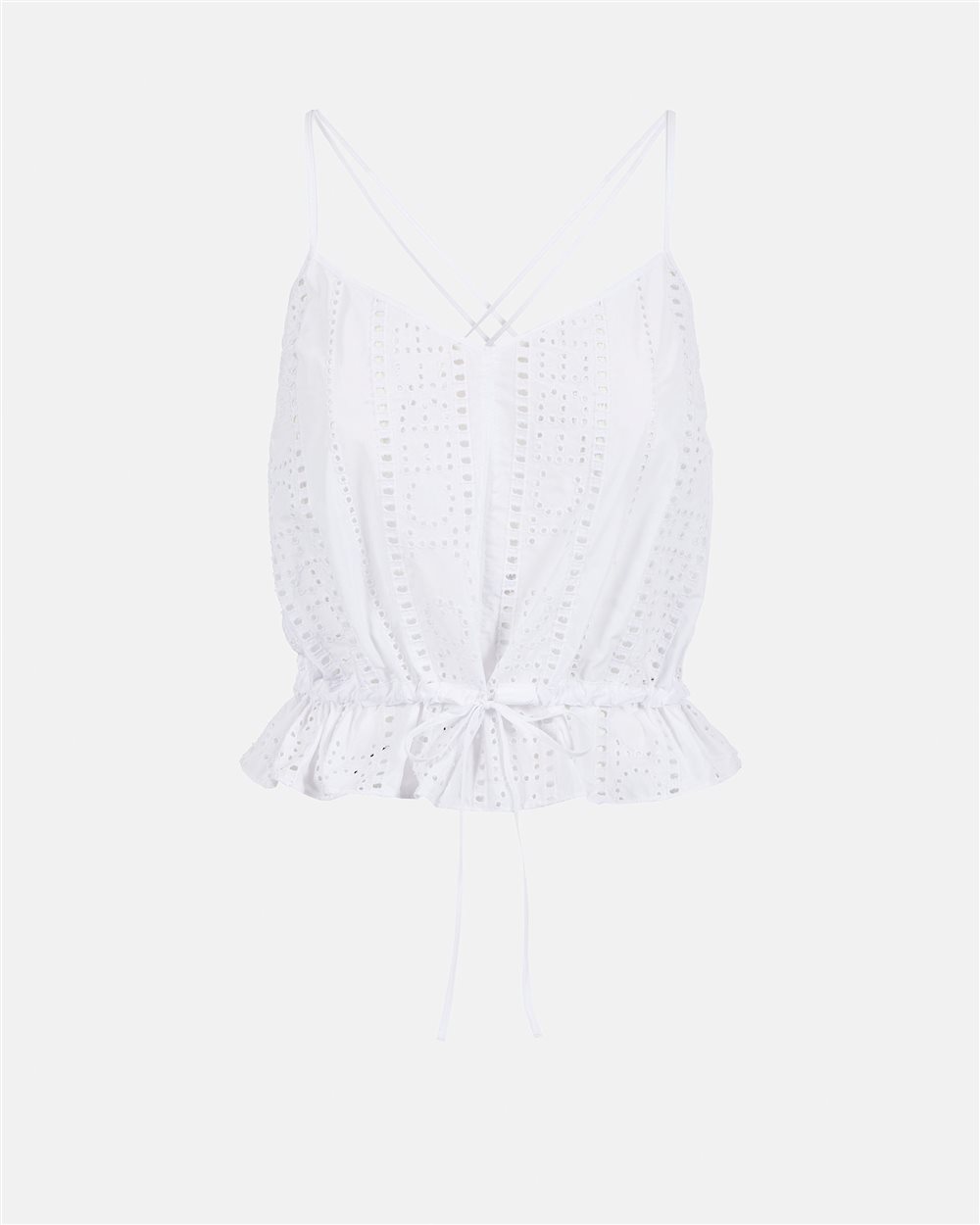 Top in broderie anglaise and logo - Iceberg - Official Website