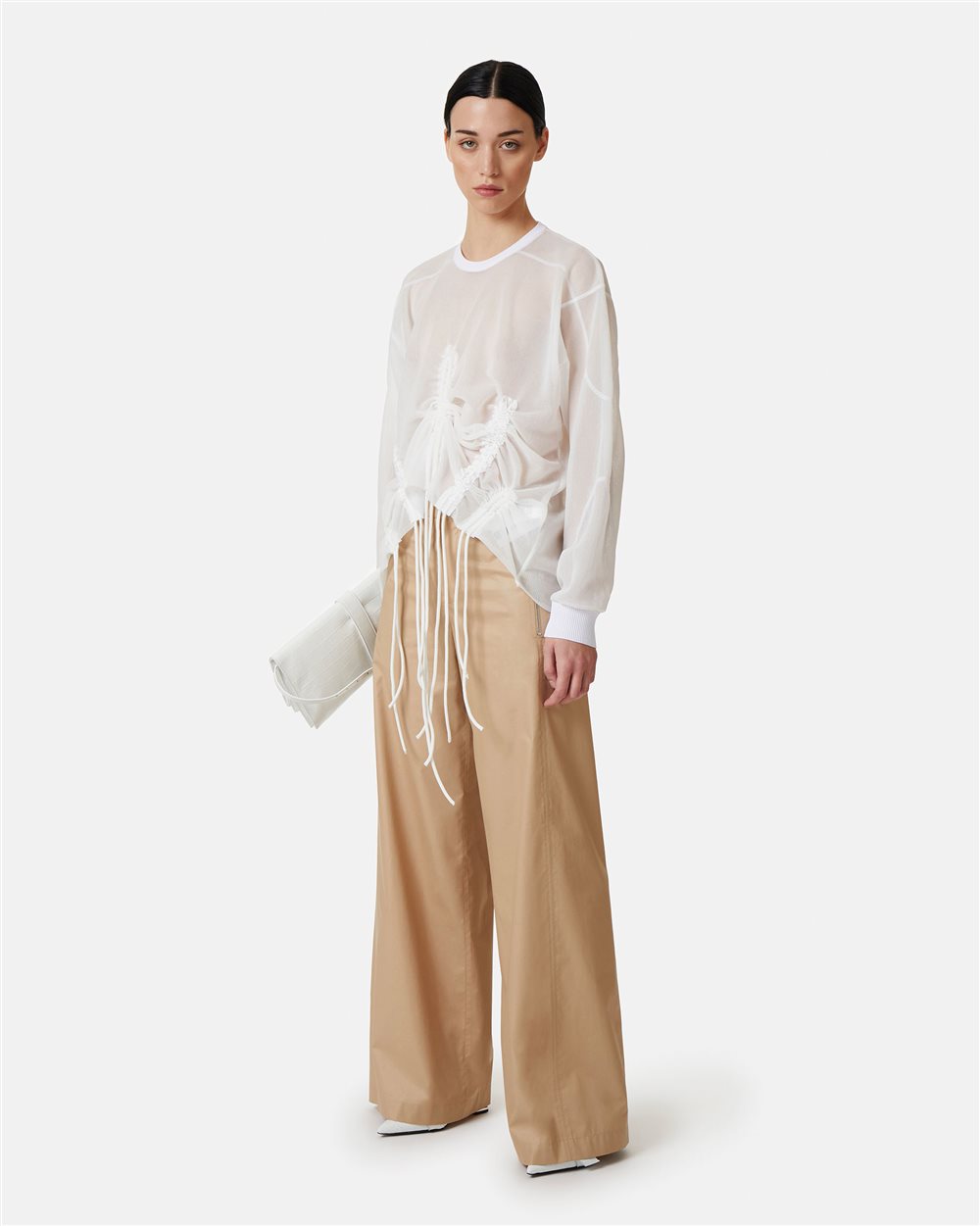 Wide leg trousers with zip - Iceberg - Official Website