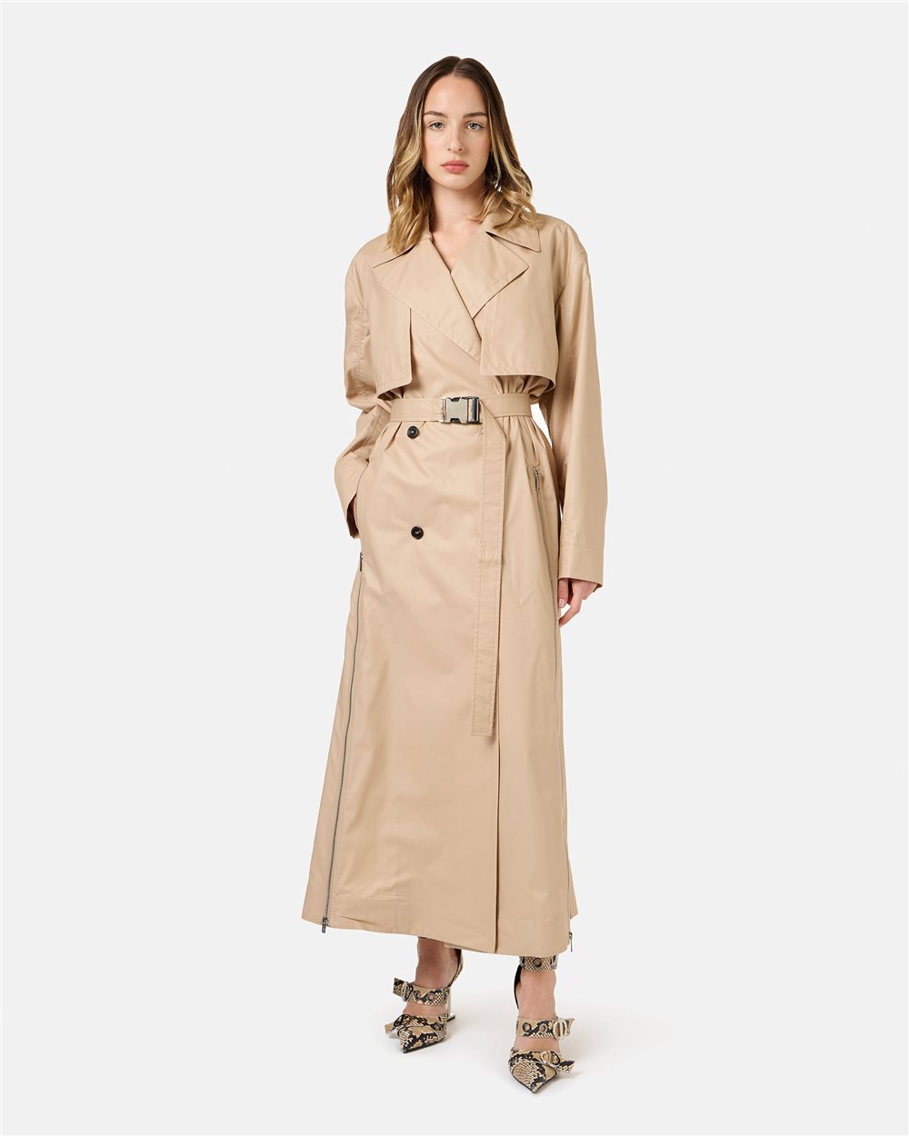 Trench coat with zip and logo - Iceberg - Official Website