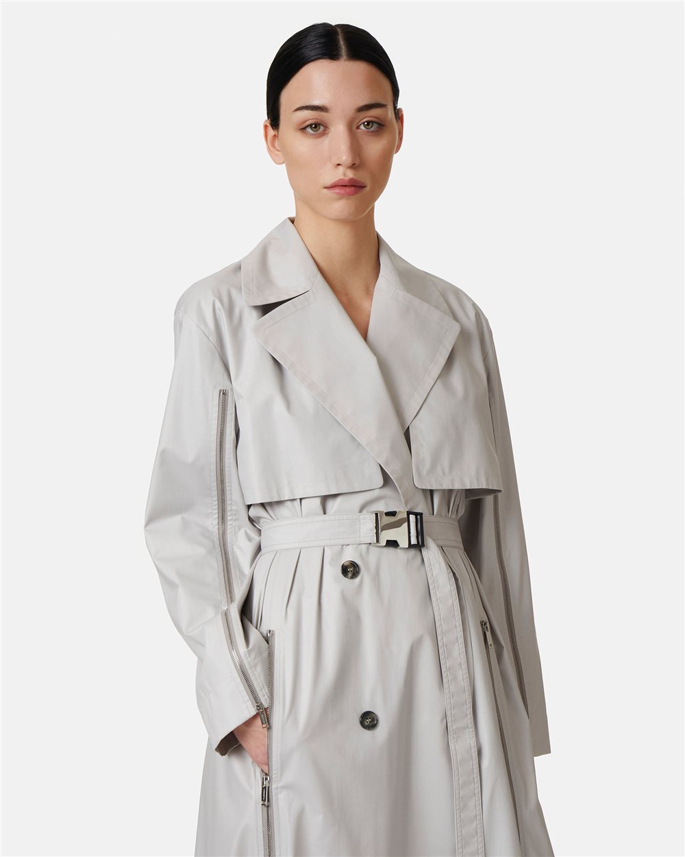 Trench coat with zip and logo - Iceberg - Official Website