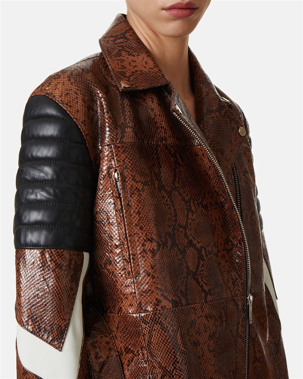 Trench in eco-pelle stampa snake - Iceberg - Official Website