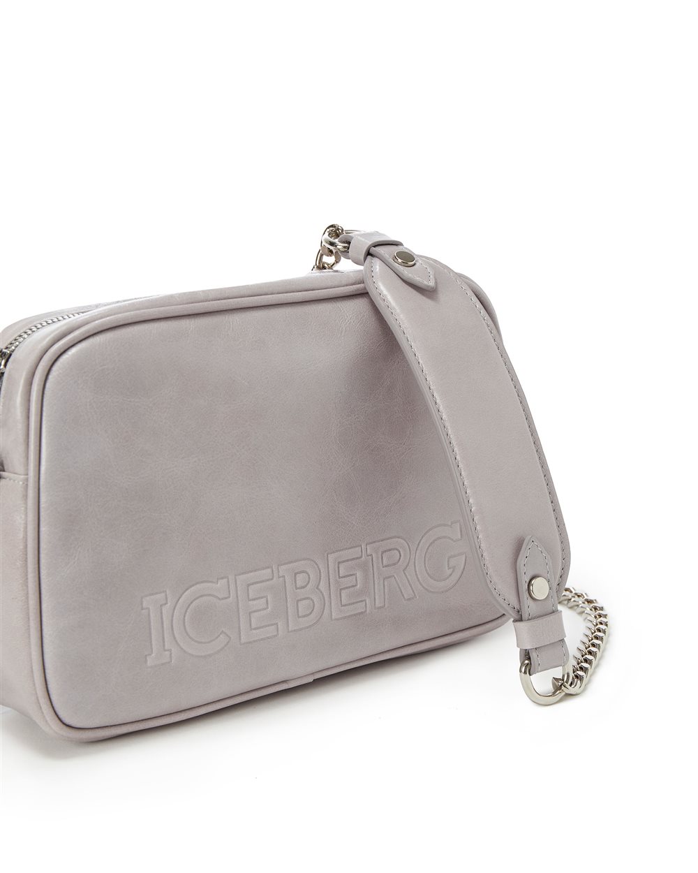 Leather clutch bag with logo - Iceberg - Official Website
