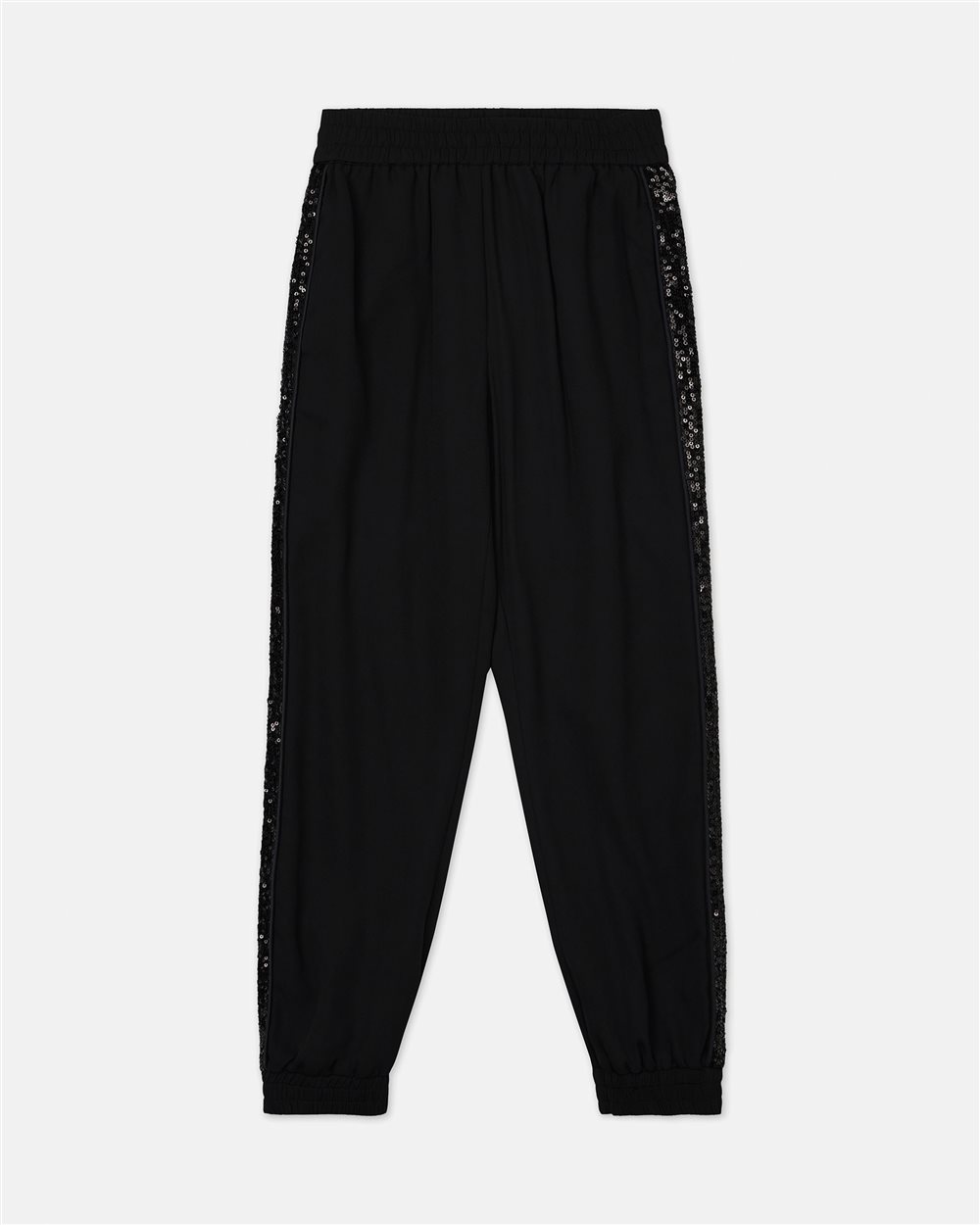 Black jogger style trousers sale