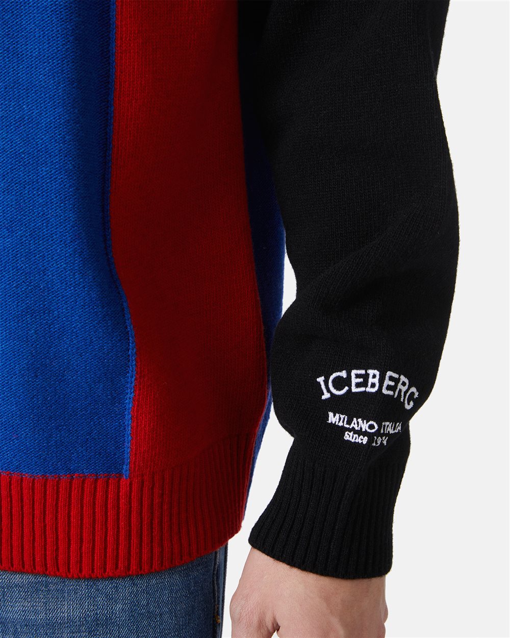 Crew-neck sweater from The Re-Edit collection - Iceberg - Official Website