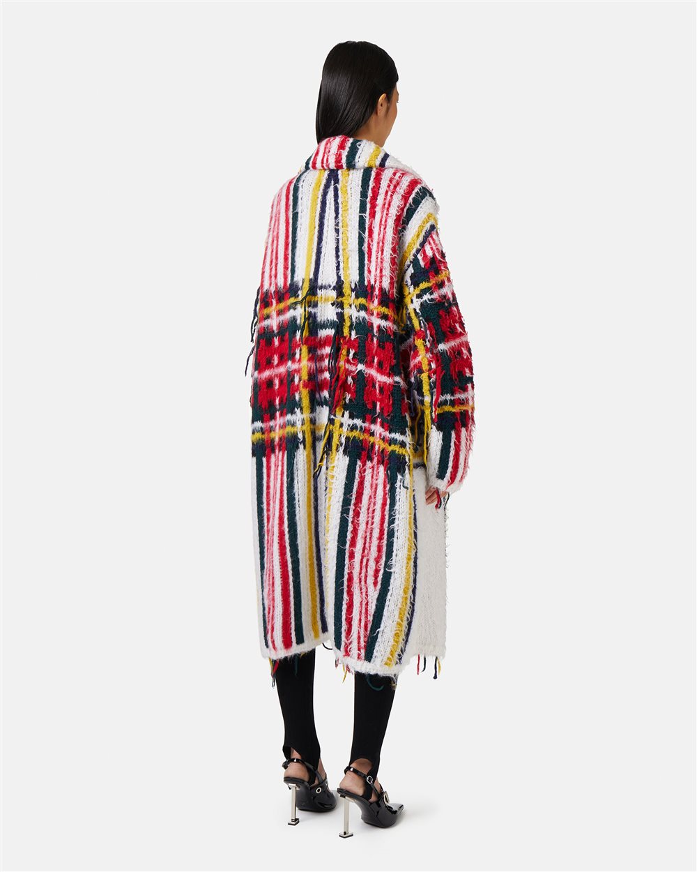 Mohair coat with check inlay | Iceberg