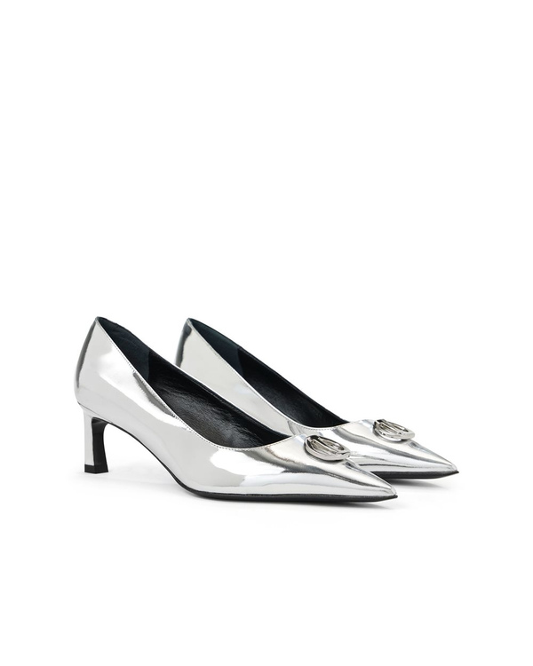 Decollete argentate con tacco kitten Iceberg