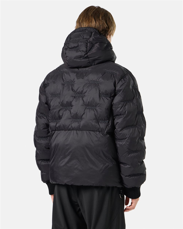 Imitation down nylon jacket with allover Iceberg embroidery and central zip  | Iceberg