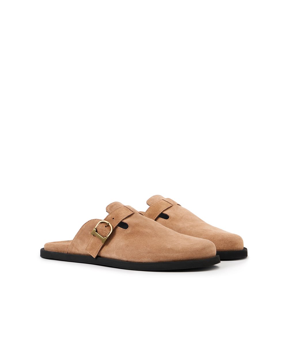 Low-cut mule slippers in terracotta color with strap and buckle - Iceberg - Official Website