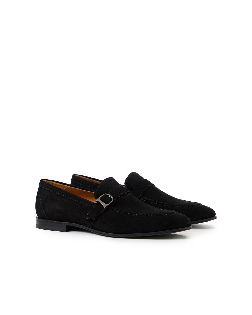 Mocassino nero in pelle di vitello con fascetta e fibbia laterale - Iceberg - Official Website
